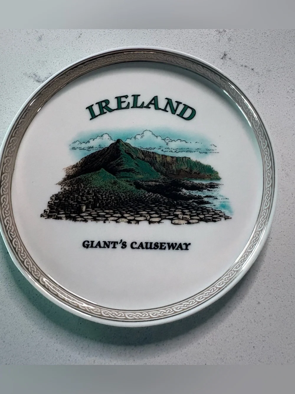 Iconic Ireland Irish Dancers White Porcelain Miniature Tea Set handpainted